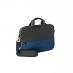 Borsa porta pc 15'' in poliestere riciclato con fascia per il trolley color blu