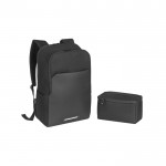 Zaino resistente all'acqua con borsa frigo e tasca per pc da 17,3'' color nero terza vista