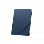 Taccuino A5 a righe con copertina rigida in carta kraft lavabile FSC™ color blu