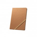 Taccuino A5 a righe con copertina rigida in carta kraft lavabile FSC™ color marrone chiaro