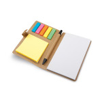 Set per appunti con penna e post-it color marrone personalizzato