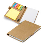 Set per appunti con penna e post-it color marrone varie opzioni