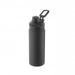 Borraccia a doppia parete in acciaio inox e tappo con maniglia 570ml color nero