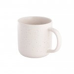 Tazza piccola in ceramica con finitura opaca ed effetto rustico 90ml color bianco sporco