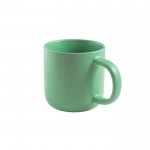 Tazza piccola in ceramica con finitura opaca ed effetto rustico 90ml color verde chiaro 