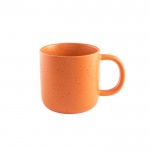 Tazza piccola in ceramica con finitura opaca ed effetto rustico 90ml color arancione prima vista