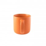 Tazza piccola in ceramica con finitura opaca ed effetto rustico 90ml color arancione seconda vista