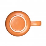 Tazza piccola in ceramica con finitura opaca ed effetto rustico 90ml color arancione terza vista