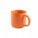 Tazza piccola in ceramica con finitura opaca ed effetto rustico 90ml color arancione