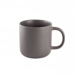 Tazza piccola in ceramica con finitura opaca ed effetto rustico 90ml color grigio scuro prima vista