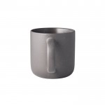 Tazza piccola in ceramica con finitura opaca ed effetto rustico 90ml color grigio scuro seconda vista