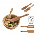 Set di 2 posate per insalata in legno di acacia certificato FSC™ vari colori