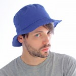 Cappello da pescatore con 8 cuciture sulla visiera in cotone 180 g/m² color blu reale