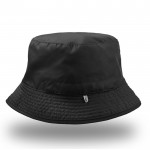 Cappello da pescatore reversibile e piegabile in poliestere color nero