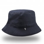 Cappello da pescatore reversibile e piegabile in poliestere color blu mare