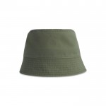 Cappello stile bob con due occhielli in cotone riciclato 260 g/m² color verde oliva