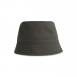 Cappello stile bob con due occhielli in cotone riciclato 260 g/m² color grigio scuro