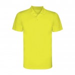 Polo tecnico da bambino in piqué di poliestere 150 g/m² Roly color giallo fluorescente