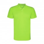 Polo tecnico da bambino in piqué di poliestere 150 g/m² Roly color lime