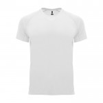 T-shirt tecnica da bambino in 100% poliestere da 135 g/m² Roly color bianco