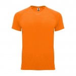 T-shirt tecnica da bambino in 100% poliestere da 135 g/m² Roly color  arancione fluorescente