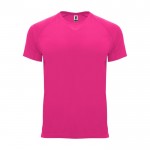 T-shirt tecnica da bambino in 100% poliestere da 135 g/m² Roly color fucsia fluorescente