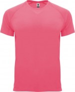 T-shirt tecnica da bambino in 100% poliestere da 135 g/m² Roly color rosa fluorescente