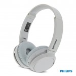 Cuffie wireless pieghevoli con pulsante Bass Boost della Philips color bianco