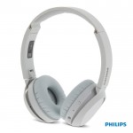 Cuffie wireless pieghevoli con pulsante Bass Boost della Philips color bianco seconda vista