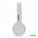 Cuffie wireless pieghevoli con pulsante Bass Boost della Philips color bianco quarta vista