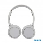 Cuffie wireless pieghevoli con pulsante Bass Boost della Philips color bianco quinta vista