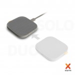 Caricatore wireless compatto di forma quadrata da 15W color grigio settima vista