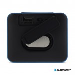 Compatto altoparlante portatile con design in colori metallici da 5W color blu sesta vista