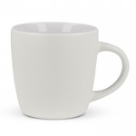 Tazza di ceramica con esterno in diversi colori vivaci da 250 ml color bianco