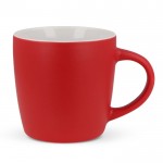 Tazza di ceramica con esterno in diversi colori vivaci da 250 ml color rosso