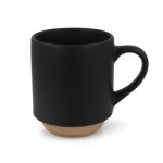 Tazza in gres con design finlandese nella parte inferiore da 180ml color nero