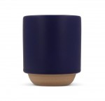 Tazza in gres con design finlandese nella parte inferiore da 180ml color blu scuro terza vista