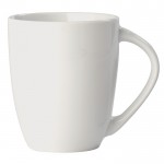 Mug di porcellana con grande manico triangolare prodotta in EU 270ml color bianco seconda vista