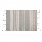 Telo di cotone organico 175g/m² tipo Hammam con motivo a righe 50x70cm color beige