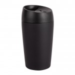 Bicchiere take away in acciaio inox con finitura gommata da 240ml color nero