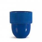 Tazza in gres impilabile con design originale in molti colori da 270ml color blu