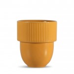 Tazza in gres impilabile con design originale in molti colori da 270ml color giallo