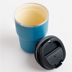 Tazza take away doppia parete con rivestimento in ceramica Asobu 355ml color blu terza vista