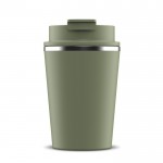 Bicchiere take away a doppia parete rivestimento ceramico da 280ml color verde oliva