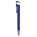 Biro touchscreen in plastica con supporto per telefono inchiostro blu color blu terza vista