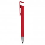 Biro touchscreen in plastica con supporto per telefono inchiostro blu color rosso terza vista