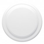 Classico frisbee in plastica monocolore da personalizzare Ø23cm color bianco seconda vista