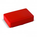 Lunch box grande in plastica con capacità per circa 8 panini 1.200ml color rosso