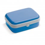 Lunch box bicolore con logo in plastica rigida resistente da 1.000ml color blu