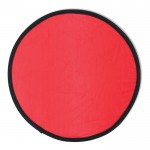 Frisbee in nylon pieghevole in vari colori con custodia Ø250 mm color rosso